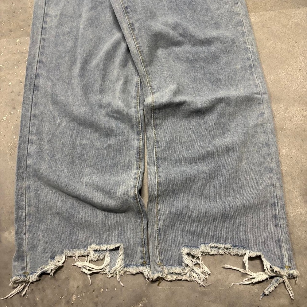 Vintage Y2K/2000s Light Wash Loose Flare Baggy Denim Jeans! 33x29 - Picture 6 of 7